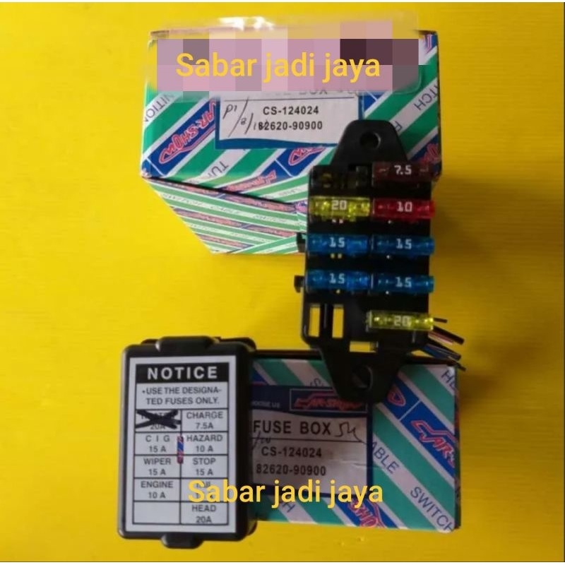 bok sekring plus sekring kijang super grand rover jantan kapsul merk carshow asli japan