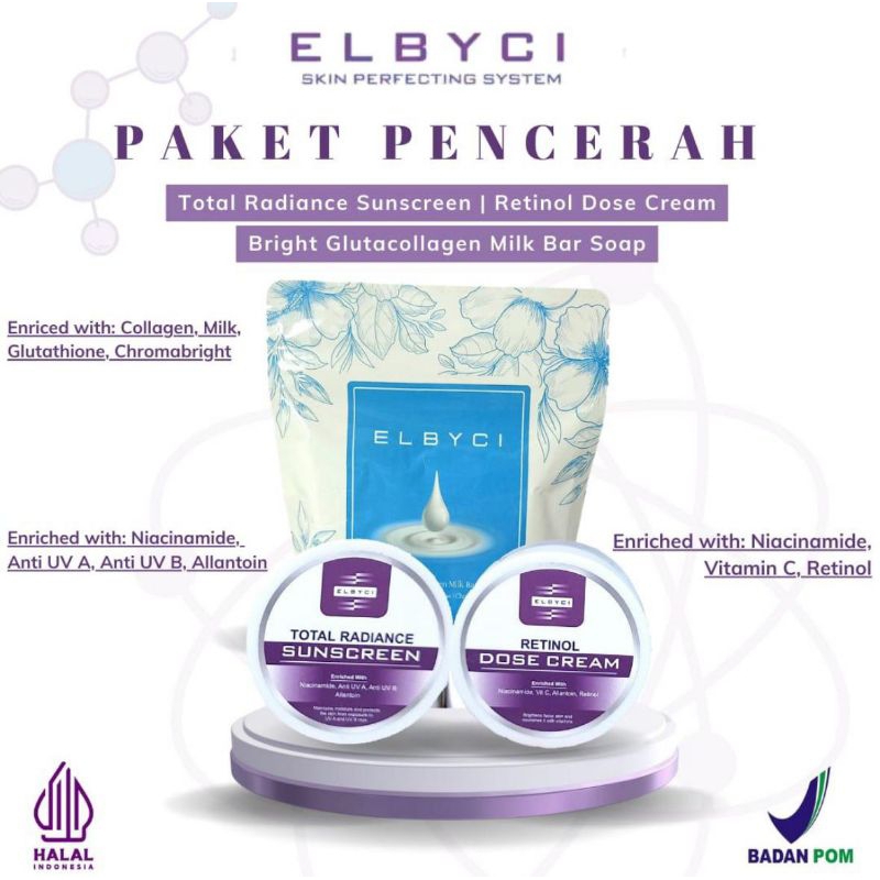 [TERLARIS] ELBYCI SKINCARE - PAKET PENCERAH ELBYCI ( pengganti paket HC/Acne/Brightening )