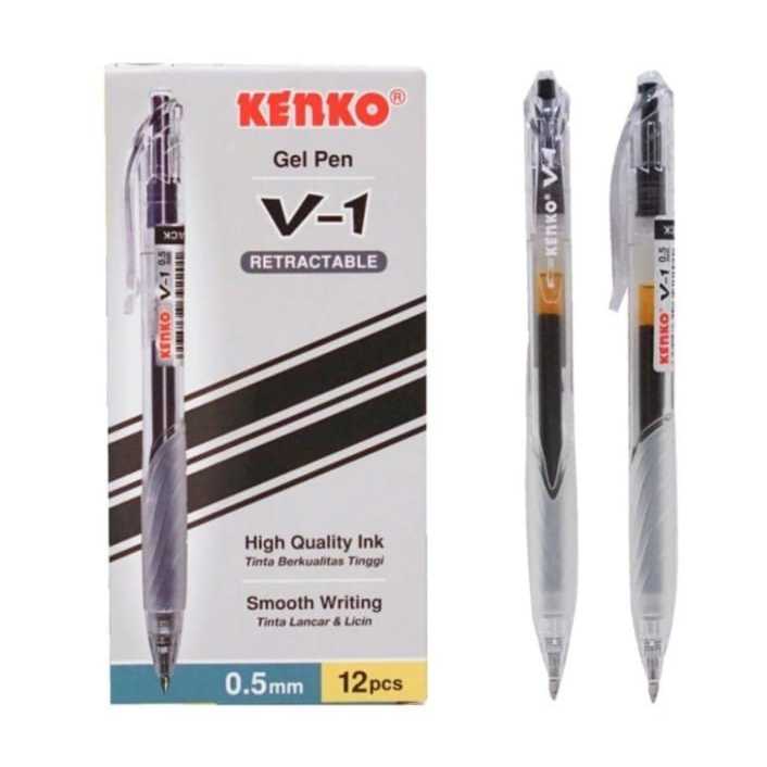

(1 Pcs) Pulpen Cetek Kenko V-1 / Retractable Gel Pen Kenko V-1