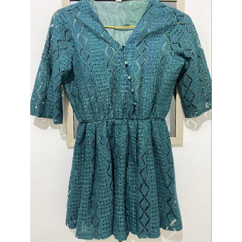 Dress brukat jumpsuite celana brukat dress wanita jumpsuite wanita baju wanita elegan baju pesta  at