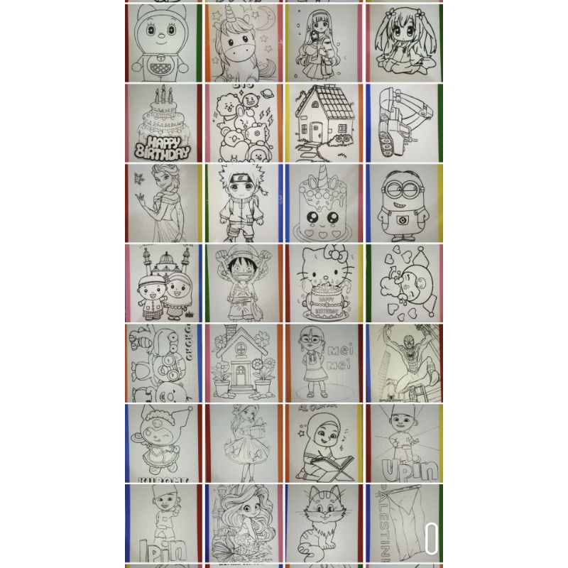 

styrofoam lukis,, media mewarnai anak 33x45x1cm termurah