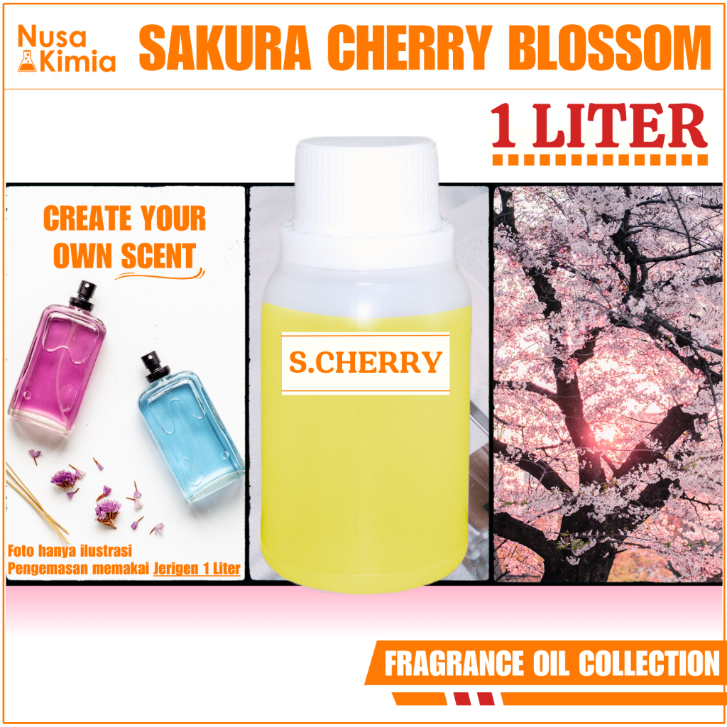Bibit Parfum Sakura Cherry Blossom 1 Liter - Sakura Cherry Blossom Fragrance Oil