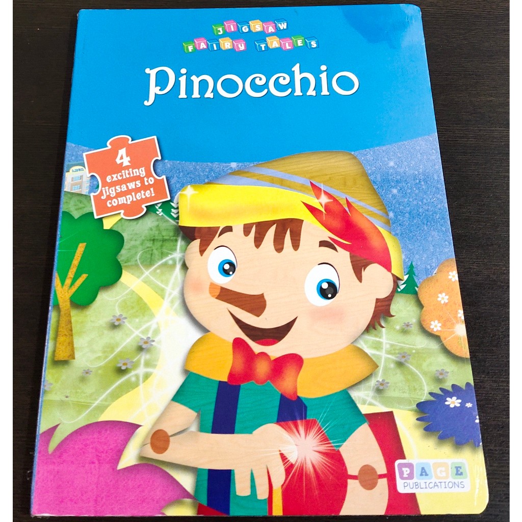 Pinocchio jigsaw puzzle book Hardcover