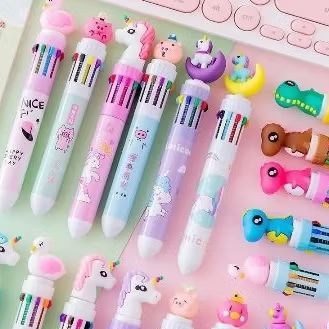 

PULPEN KARAKTER 10 WARNA BALLPOINT TINTA 0.5MM MULTICOLOR PERLENGKAPAN MENULIS ANAK