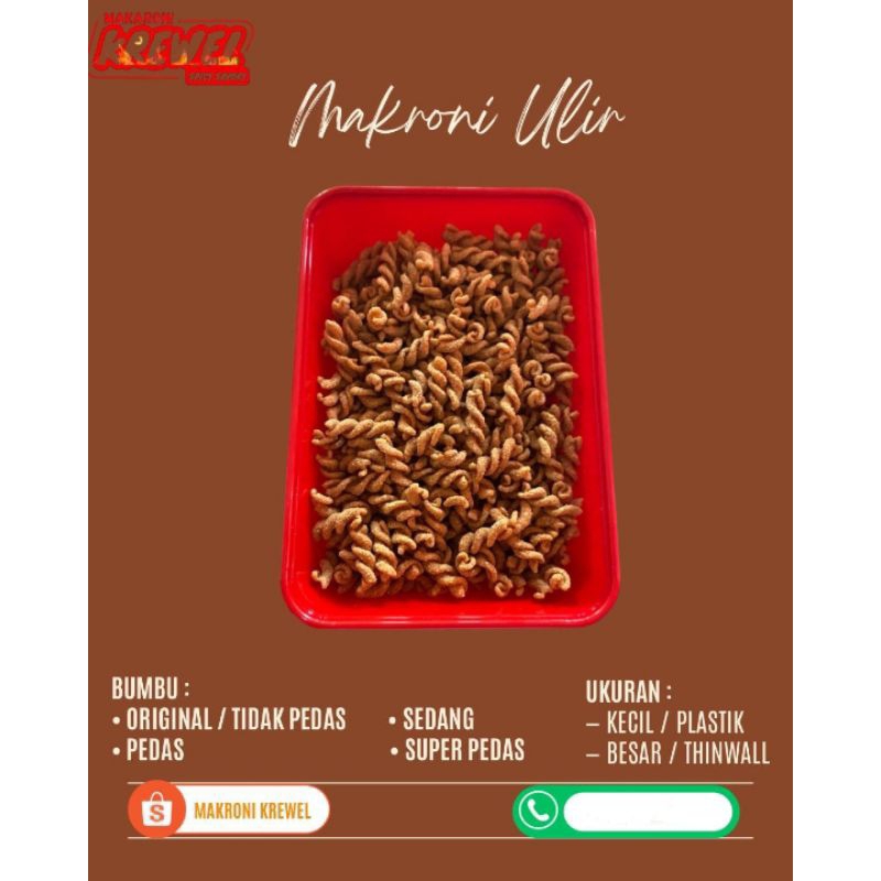 

Makaroni Krewel (Makaroni Ulir/Makaroni Spiral Kemasan Box)