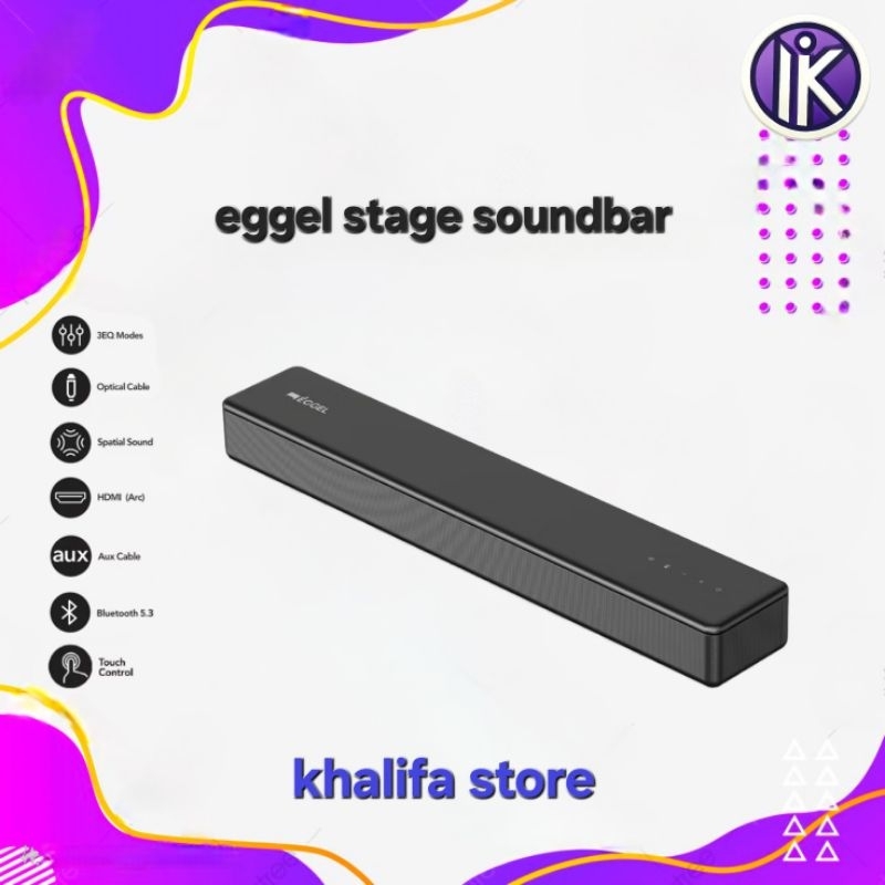 Eggel Stage SoundBar / Sound Bar with Built-In Woofer