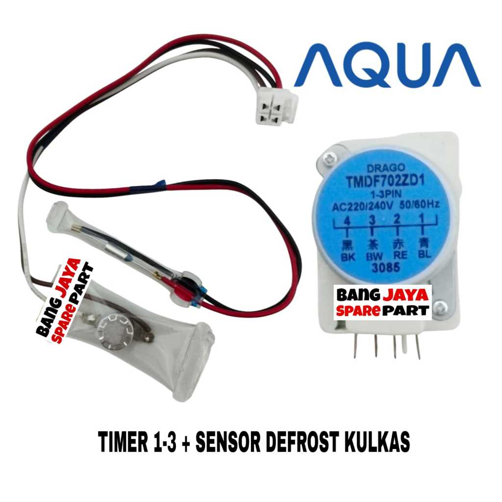 Timer dan Defrost Bimetal kulkas AQUA 2 pintu 1set
