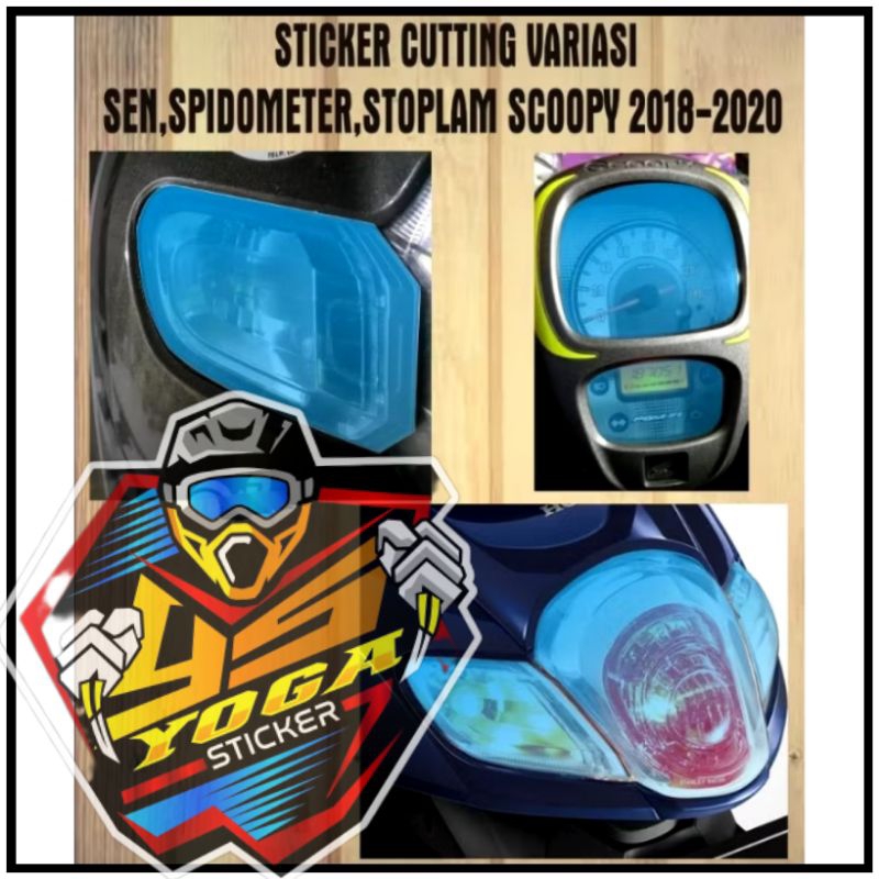 stiker anti gores spidometer dan sein depan belakang+stoplam Scoopy injeksi 2018