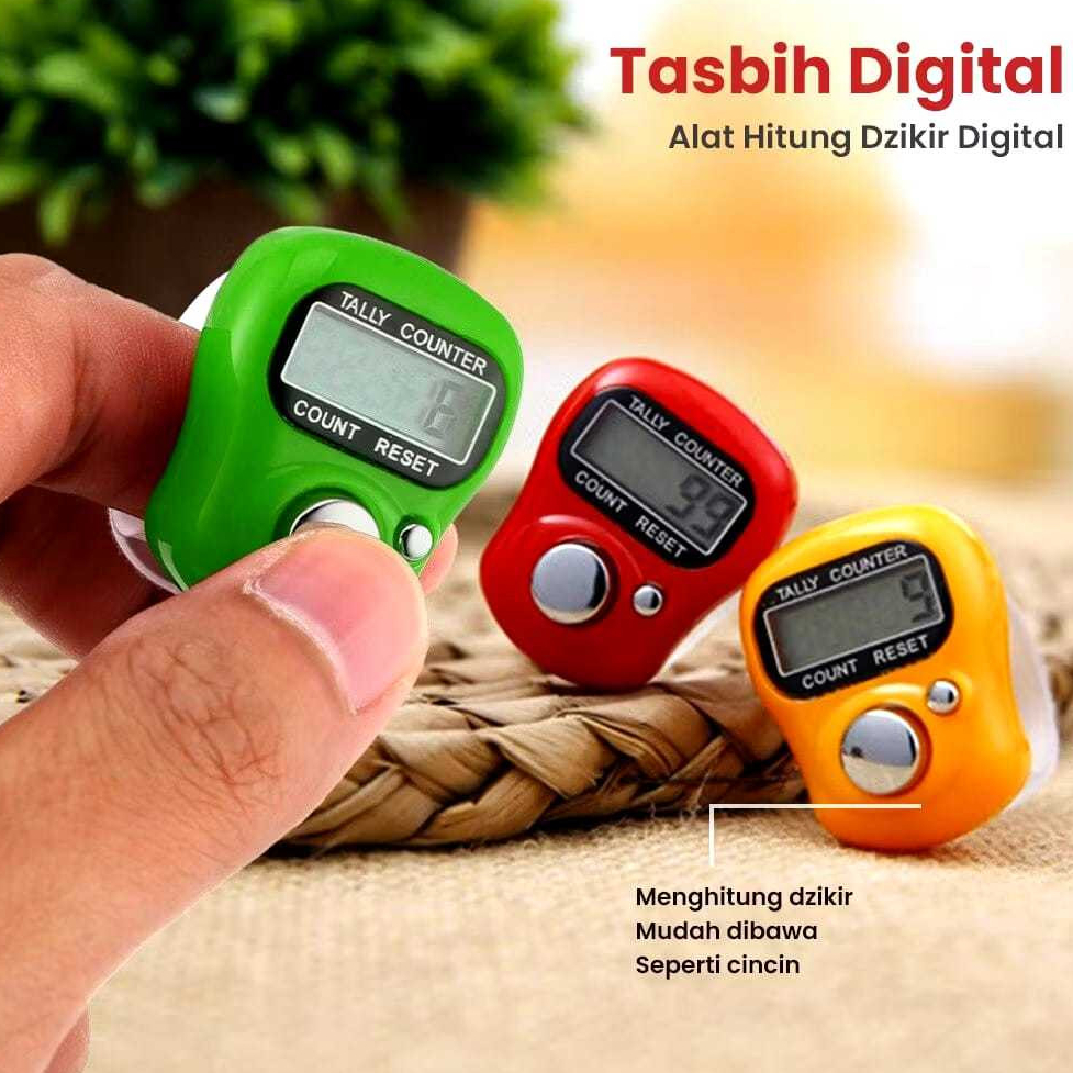 Harga Grosir Isi 24 Pcs Tasbih Digital Mini Alat Hitung Digital Model Cincin Tasbih Elektrik