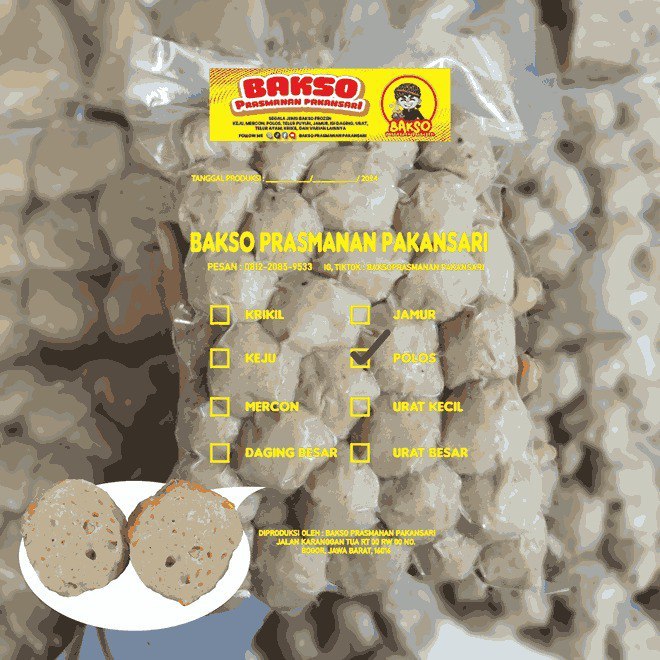 

[BAKSO VIRAL] Bakso Prasmanan Pakansari Bakso Original / Polos Isi 50