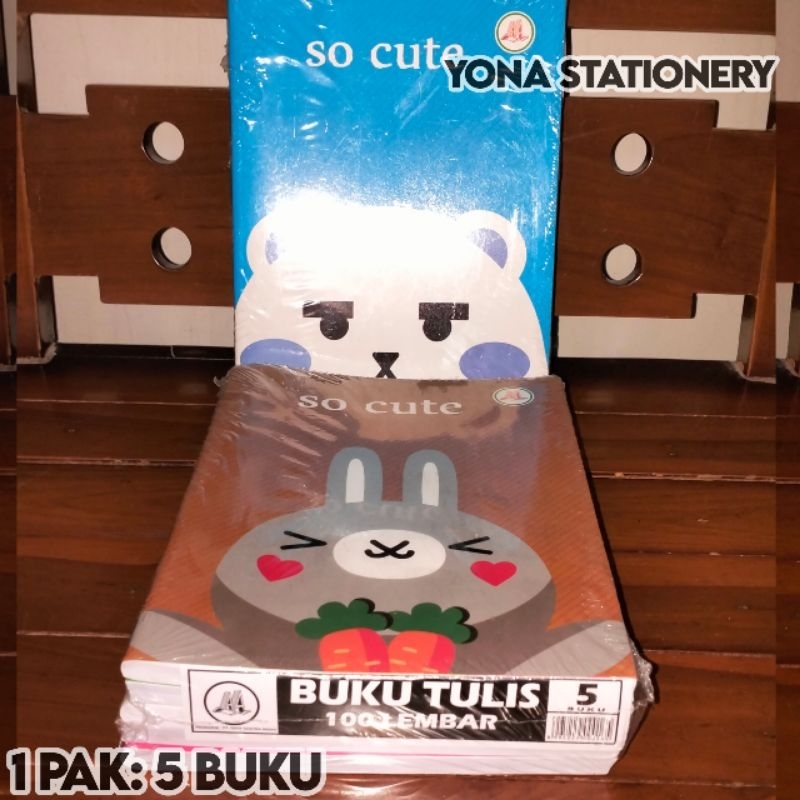 

Buku Tulis AA 100 Lembar | 1 Pak: 5 Buku | Aneka Motif (Random)