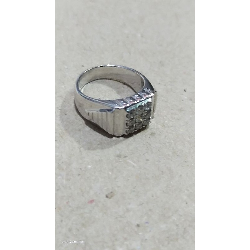 cincin pria simple elegan mewah full berlian
