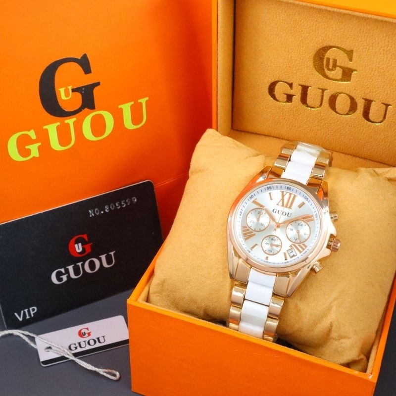 Promo Jam Tangan GUOU Original Universal Crono Tanggal Aktif Jam Premium (Srh,va