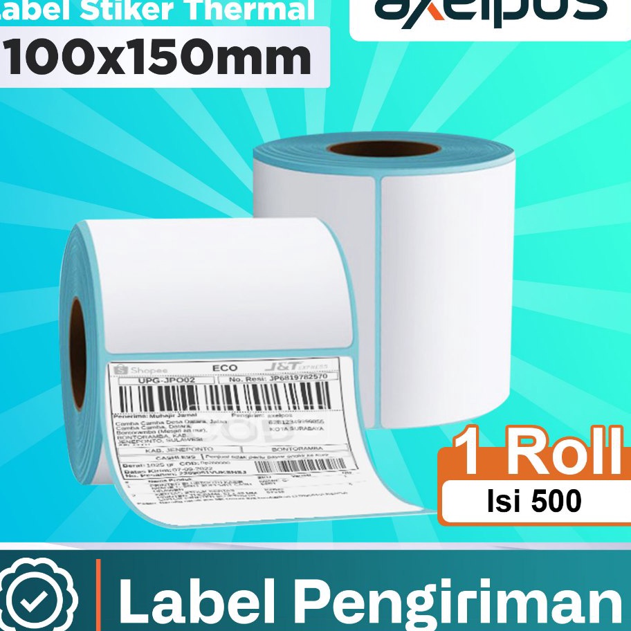 

COD LABEL BARCODE 1 X 15 mm KERTAS STICKER DIRECT THERMAL 1x15 mm Isi 15225 Pcs