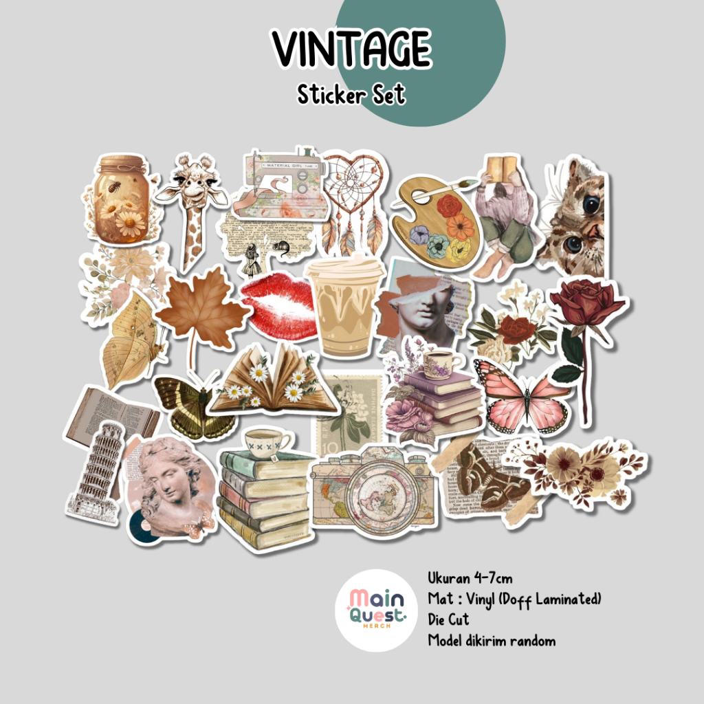 

Sticker Vintage | Sticker Aesthetic / Sticker Tumblr / Sticker Laptop / Sticker Anti Air / Sticker Vinyl Die Cut / Sticker Kpop / Sticker Cute