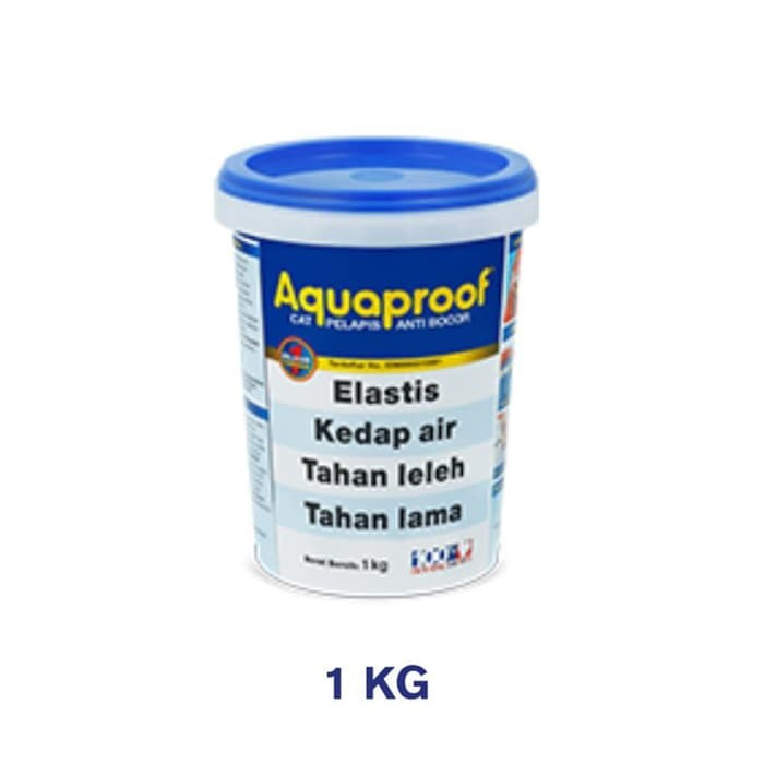 cat aquaproof 1 kg warna abu abu