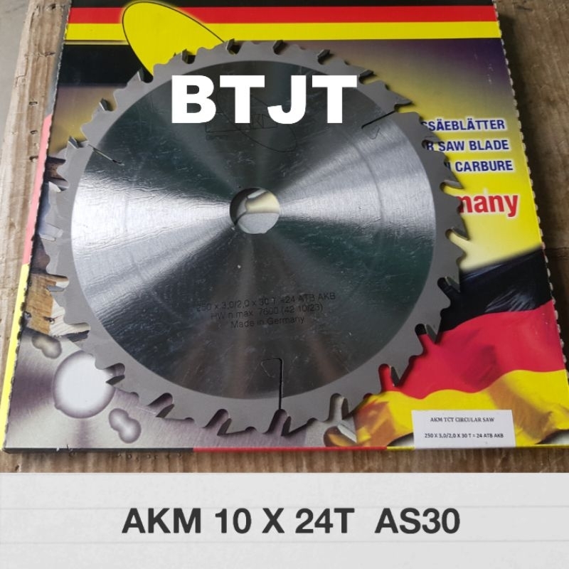 AKM PISAU GERGAJI CIRCULAR SAW BLADE 10" X 24T GIGI AKM GERMANY