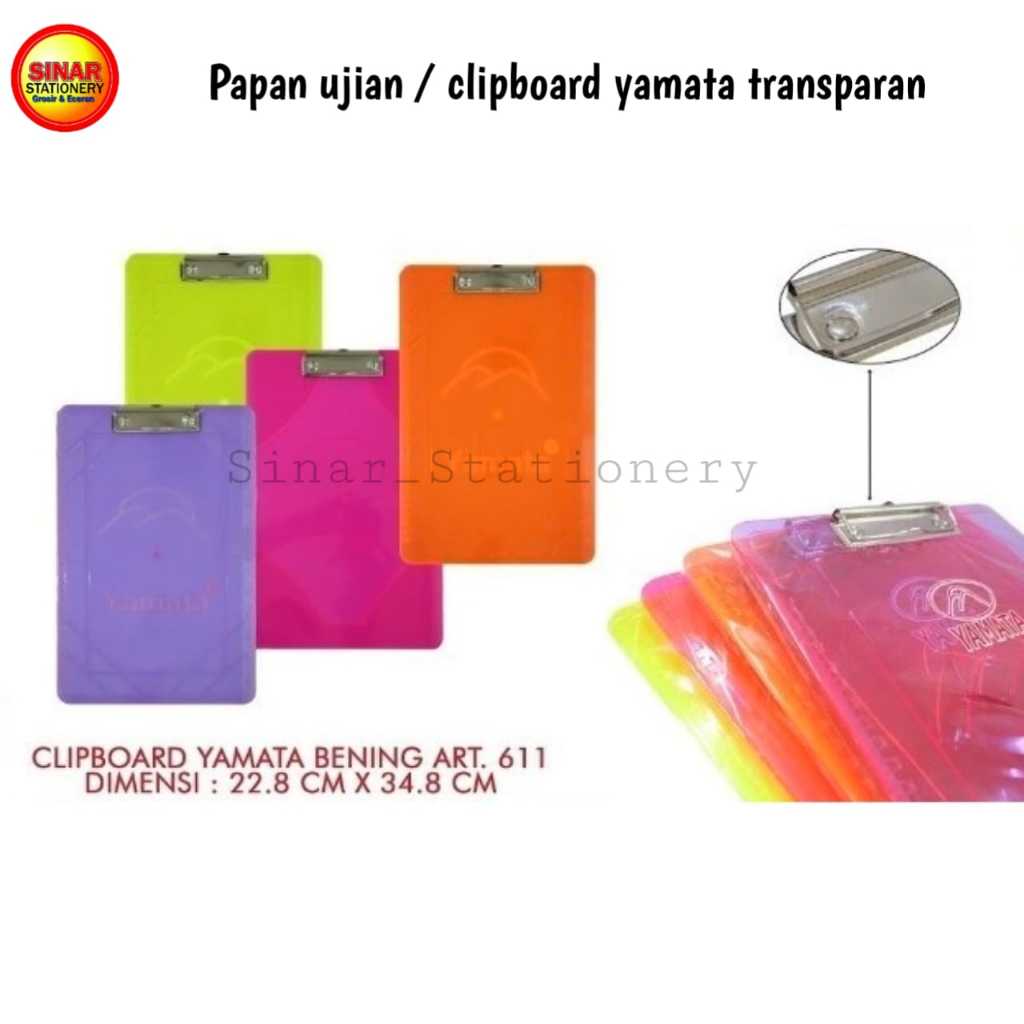 

papan ujian transparan yamata percs