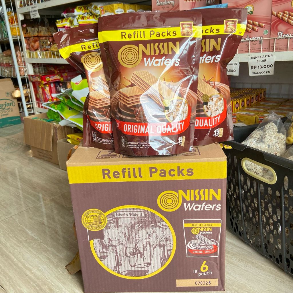 

NISSIN WAFERS REFILL PACKS ISI 15 PCS/PACK - Nissin Wafers Refill Packs/Nissin Wafer Pack/Nissin Wafer Share It/Nissin Wafer Isi 15 pcs/Nissin Wafers Pouch/Nissin Wafers Refill/Snack Murah/Grosir Snack Murah