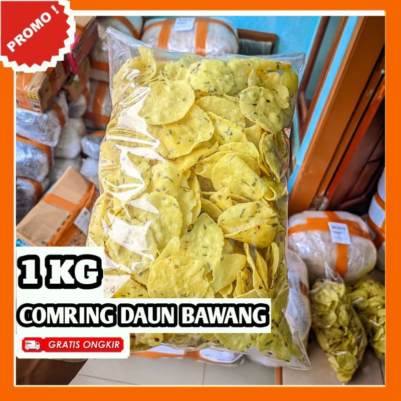 

Comring 1 Kg / Kecimpring Singkong Viral khas Ciamis / Comring Gurih Daun Bawang best seller