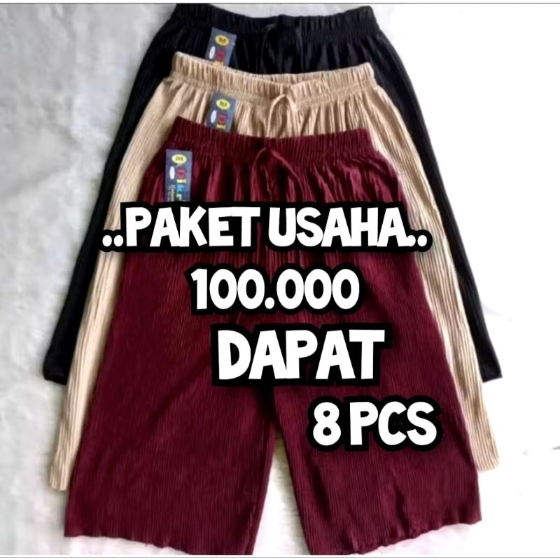 × 7/8 PLISKET LIDI × CELANA PENDEK WANITA SELUTUT / CELANA PENDEK WANITA JUMBO / CELANA KULOT PENDEK
