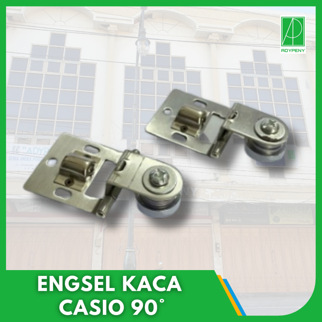 Engsel Jepit Lemari Kaca Casio 90 Derajat + Mata Ayam