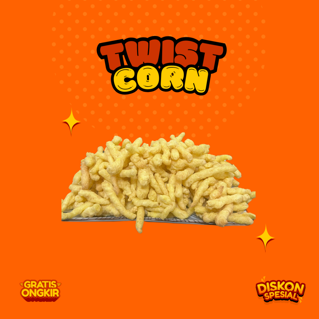 

Twist Corn Crusnchy 250gr-Dengan Rasa jagung dan rada barbeque