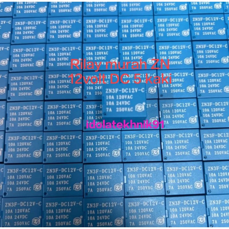 Relay Murah ZN DC 12V 5 kaki