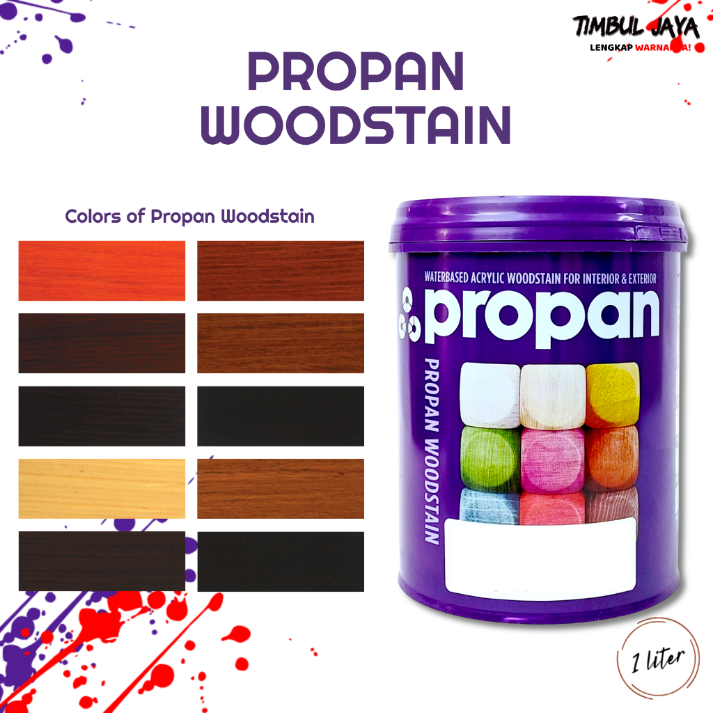 Cat Propan Woodstain PWS-631 1 Liter / Propan PWS 631 Tahan Cuaca Walnut Akasia Jati Teak Polisander