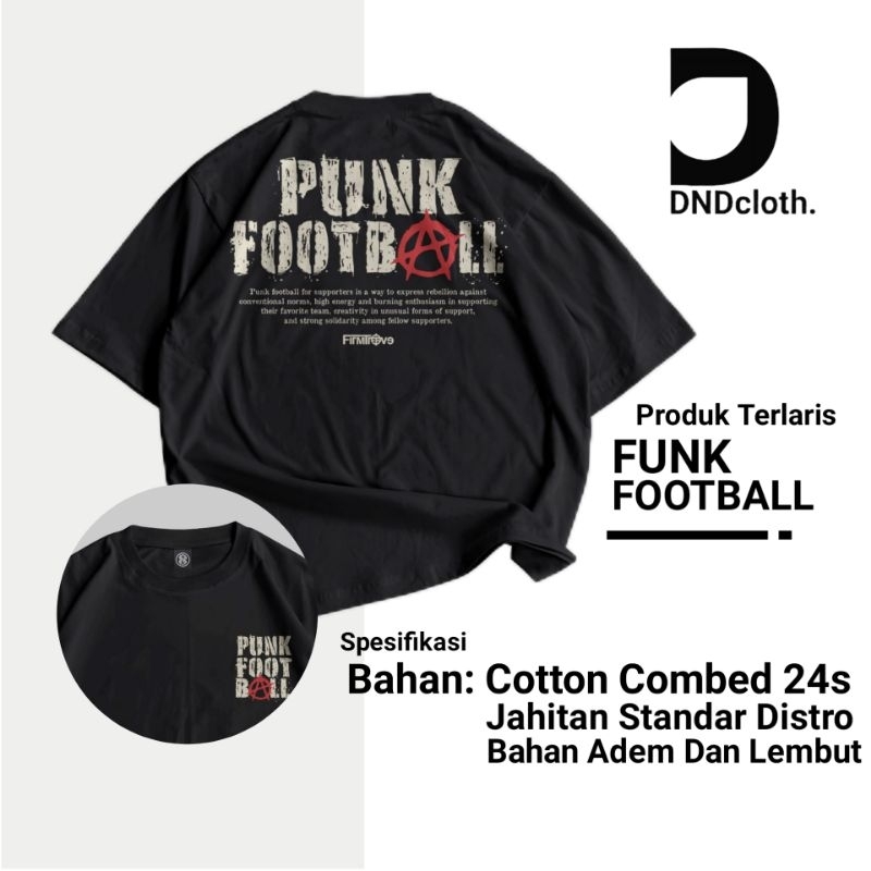 DNDcloth Kaos Casual Funk Football - Baju Casual Football Unisex Pria Wanita