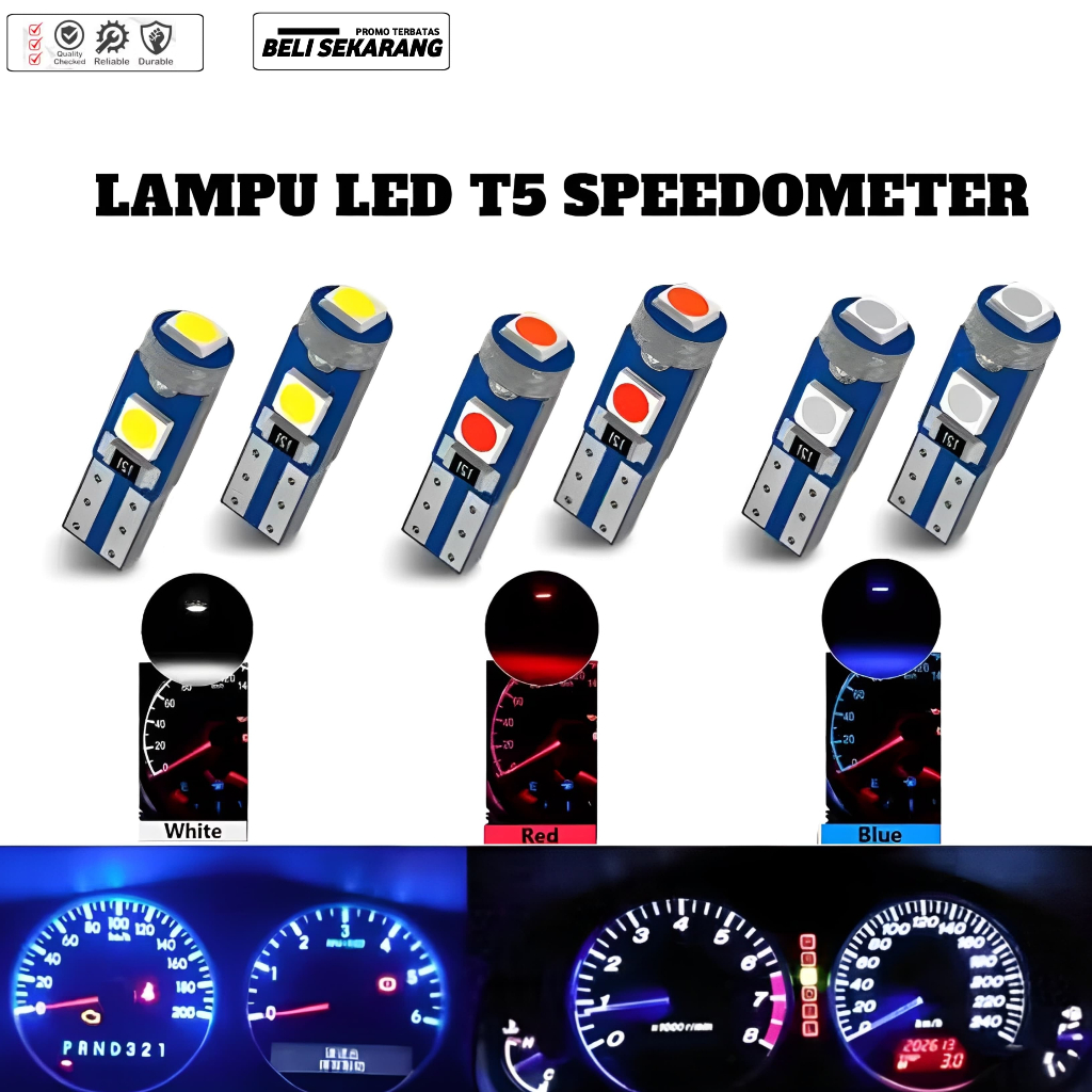 T5 LED LAMPU LED T5 SPEDOMETER LAMPU SPEEDOMETER SPIDO COB PLASMA MOBIL MOTOR