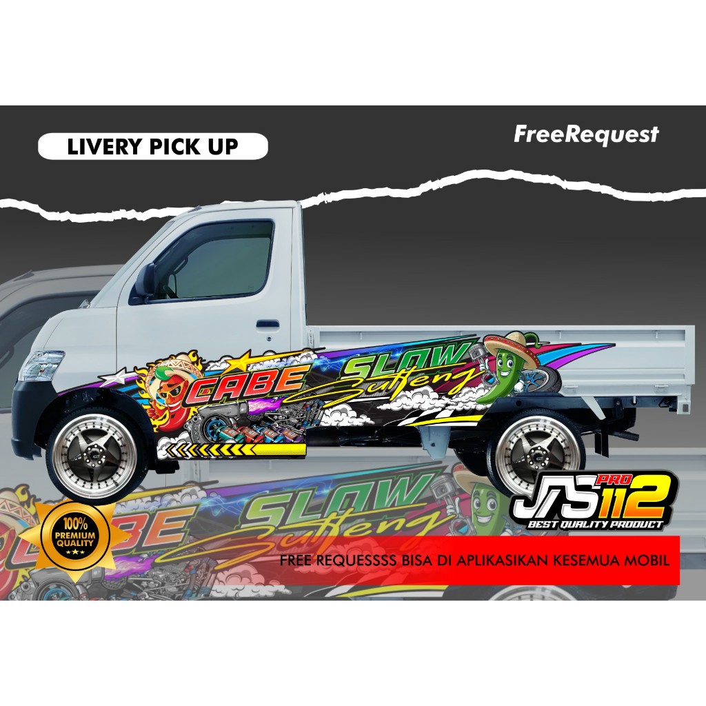 STIKER LIVERY PICKUP L300,GRANMAX,TS100,APV STIKER PICKUP BISA REQUES STIKER PICK UP STIKER COLT
