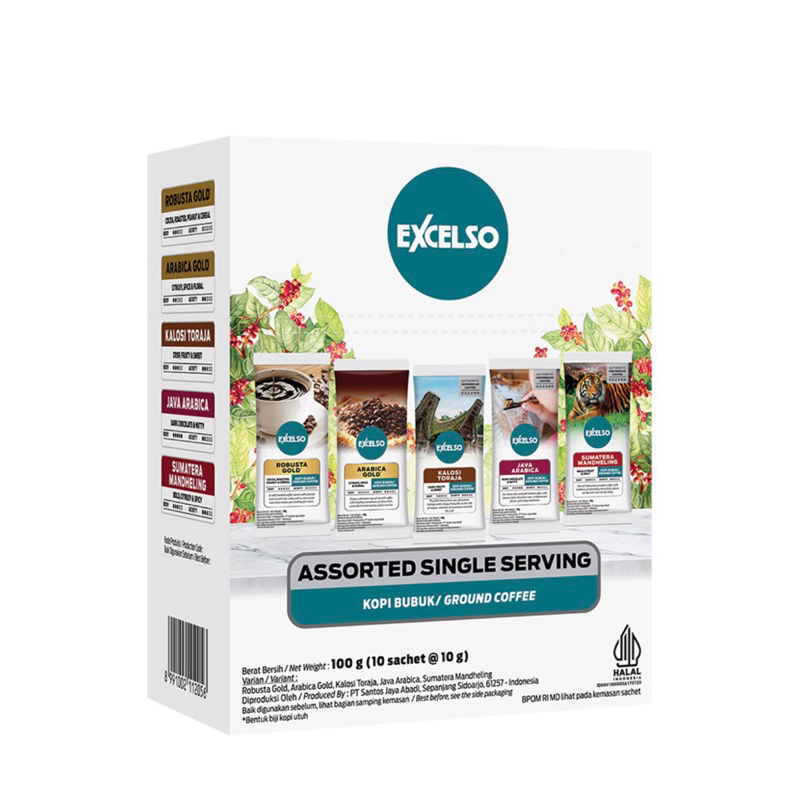 

Excelso Assorted Single Serving 10 x 10 g Kopi sachet excelso