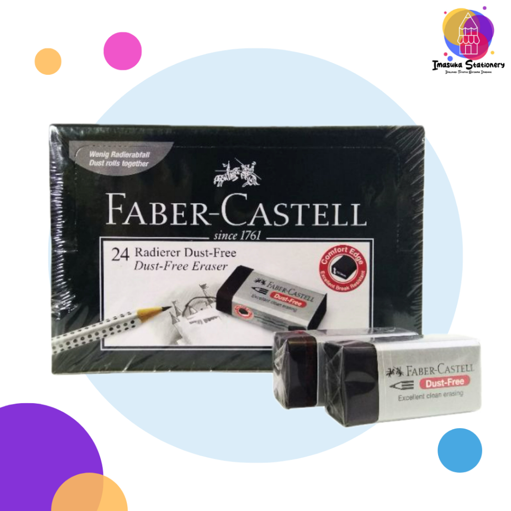 

Penghapus Pensil Faber Castell / Eraser Small Black / Stip Black Dust Free