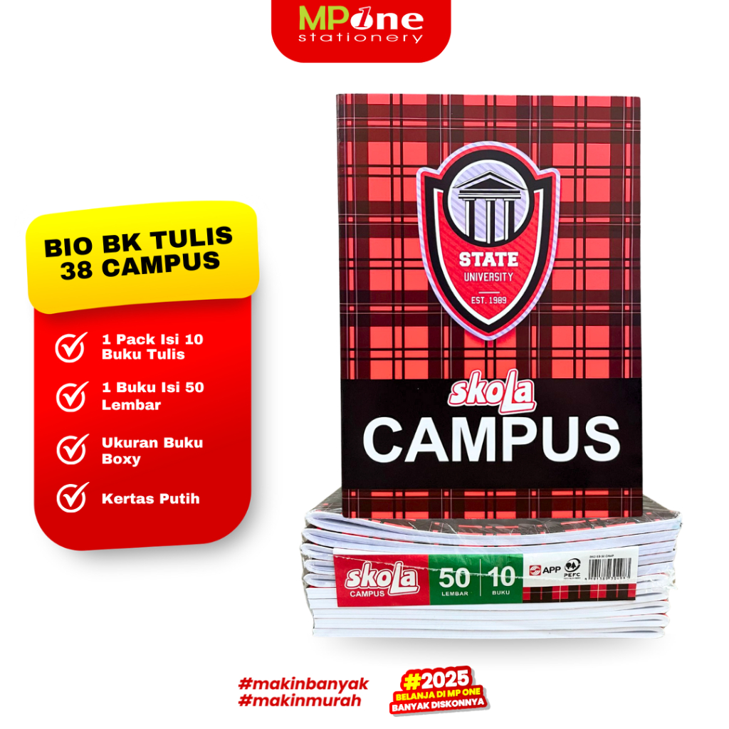 

(1 PACK) Skola Buku Tulis Boxy Isi 50 Lembar / Buku Sekolah Boxy Campus Isi 10 Buku @50 Lembar SKOLA