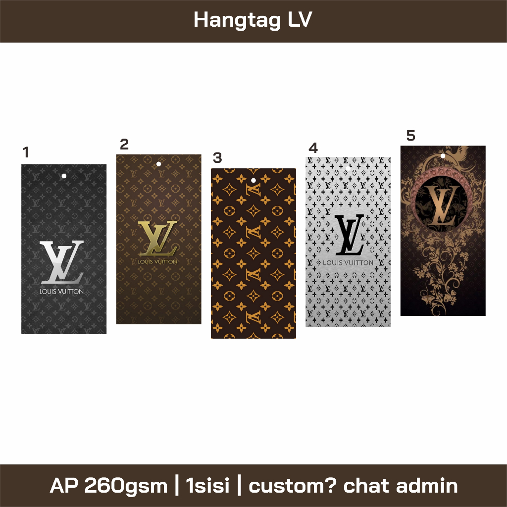 

Hangtag LV // Louis vuitton // Label baju // label branded