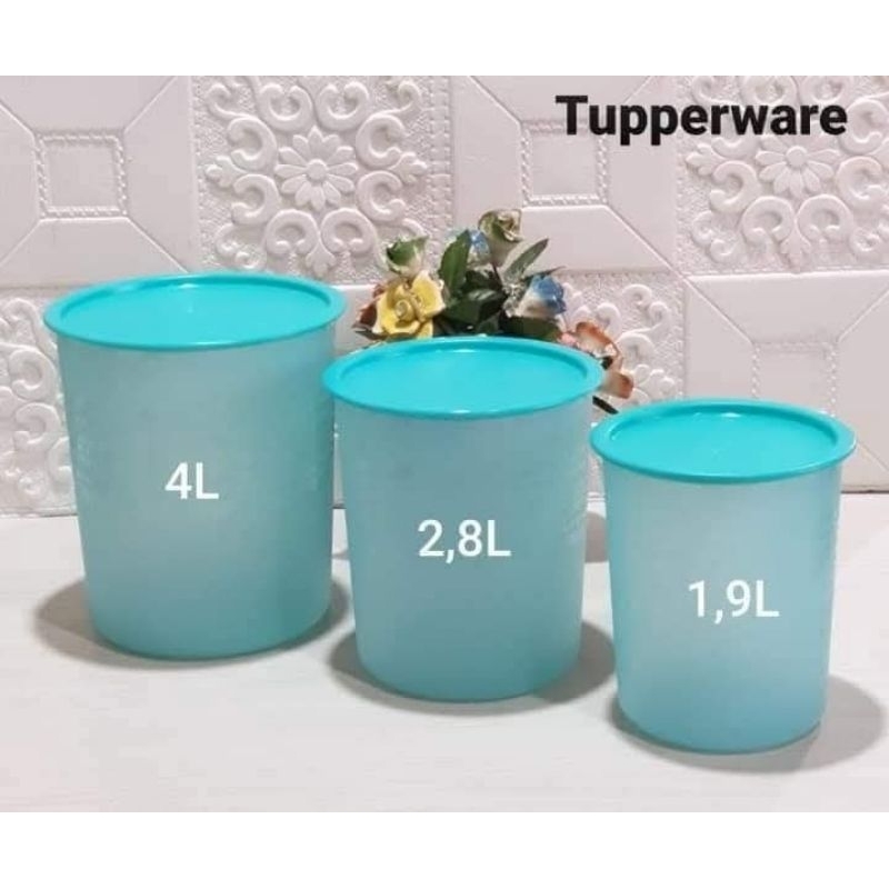 TRIO MOSAIC CANISTER SET TUPPERWARE