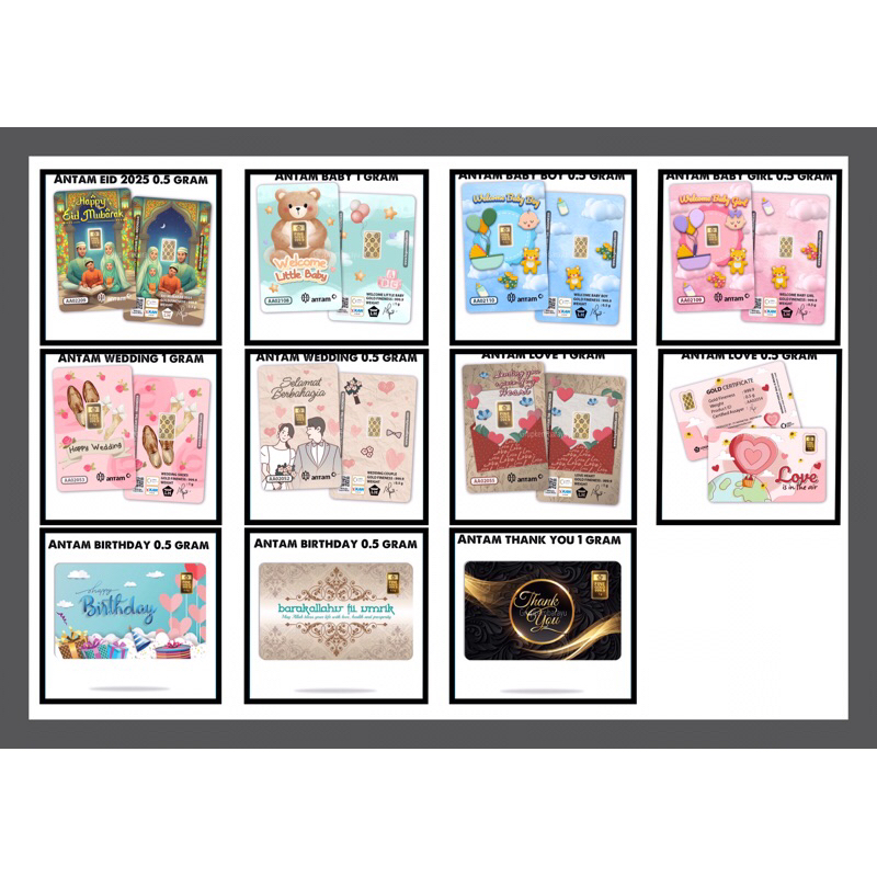 Logam Mulia Antam Edisi Gift Series 0.5 1 gram