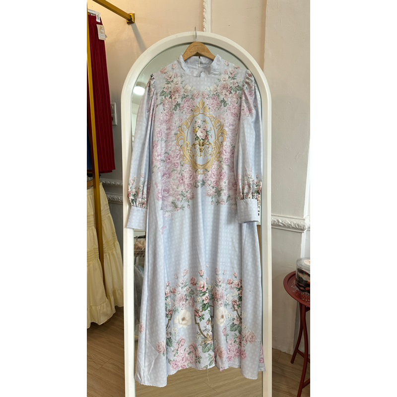 Gamis Raya Set Hijab Segi Empat