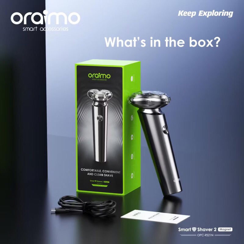 Oraimo OPC-RS21N SmartShaver 2 Alat Cukur Listrik Pria Rotary IPX7