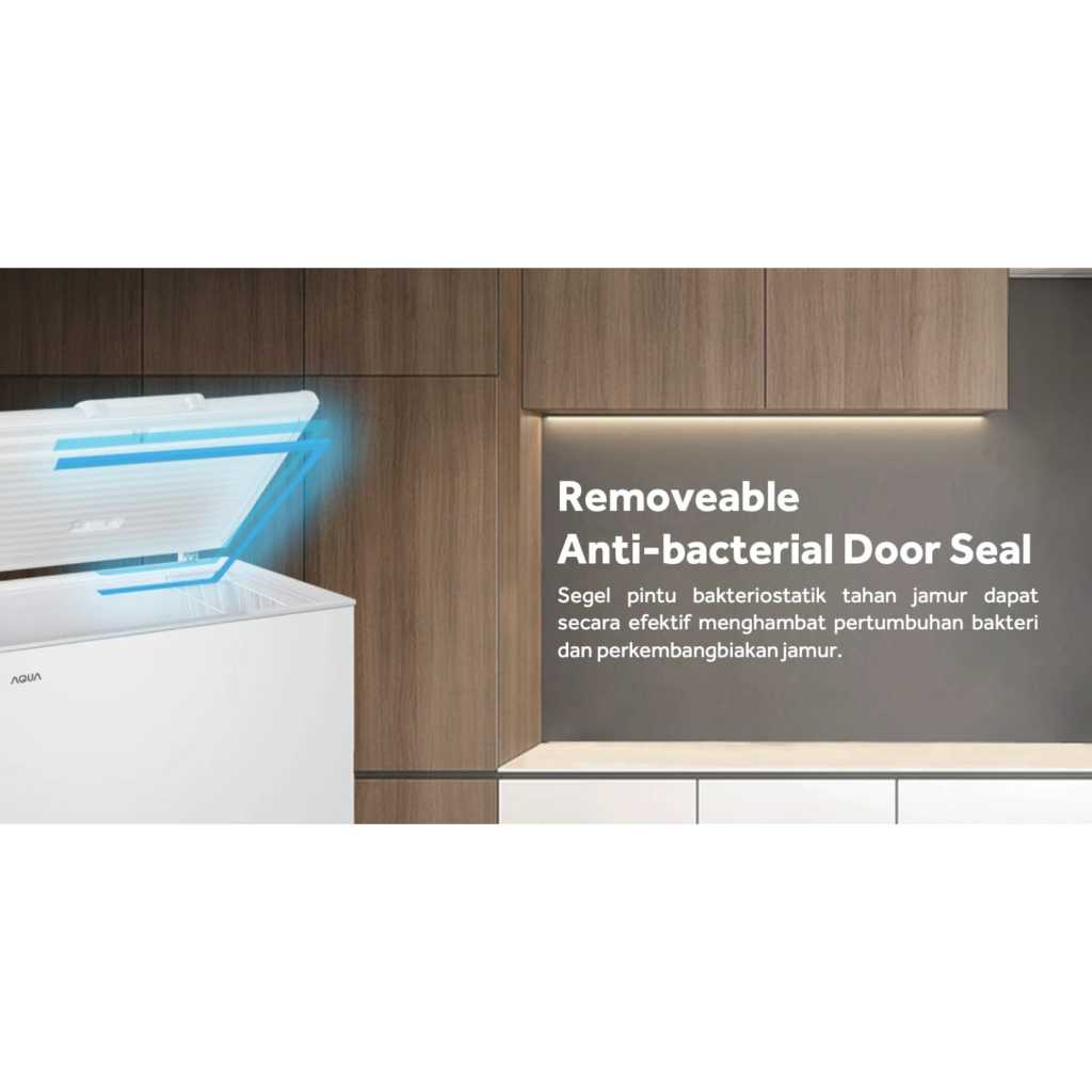 AQUA CHEST FREEZER 200 LITER AQF220MC / AQF 210 FA FREEZER BOX AQUA GARANSI RESMI