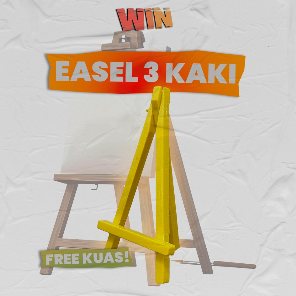 

Easel WIN Sandaran 3 Kaki Lukisan Kanvas Bingkai Foto