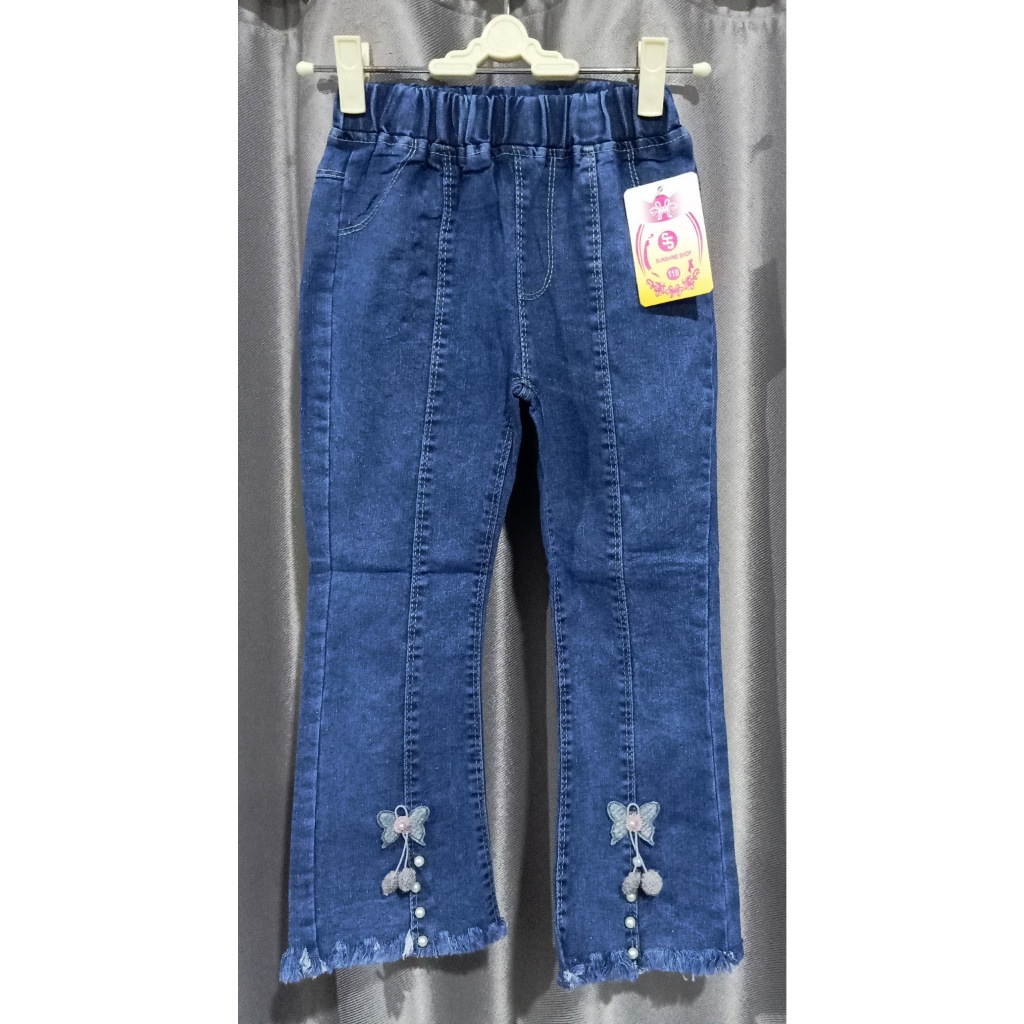 jeans panjang import anak cewek usia 6-12 tahun / jeans import anak perempuan / jeans fashion anak c