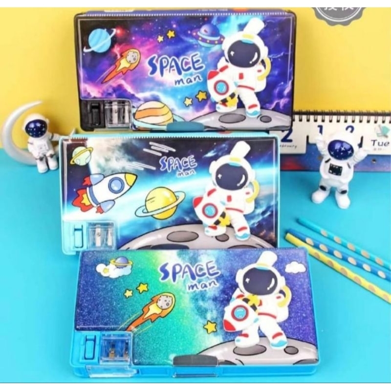 

Pencil Case XPM-568-2 / Kotak Pensil Astronot + Rautan / Tempat Pensil Anak