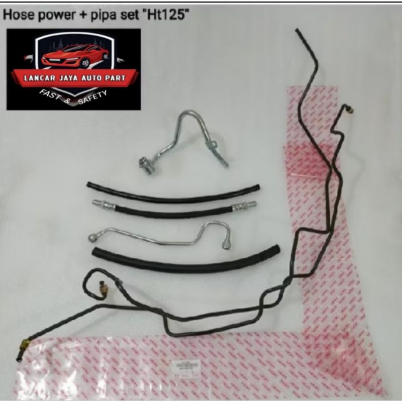 HOSE POWER+ PIPA SET SELANG POWER STERING SET HINO 125HT 130 HT  LUBANG BESAR OEM GARANSI