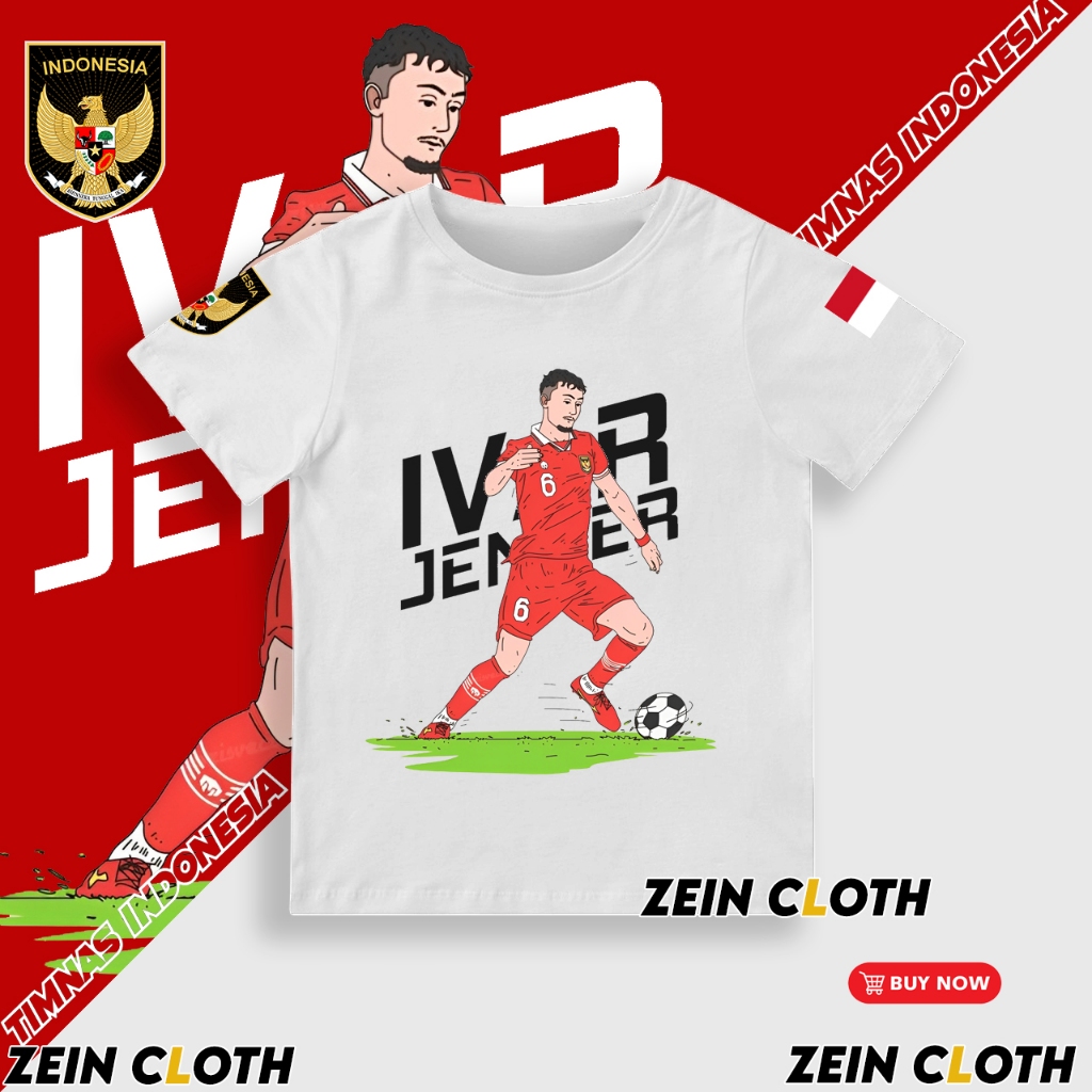 Kaos Anak Timnas Indonesia Ivan Jenner / Baju Anak Ivan Jenner Timnas Indonesia