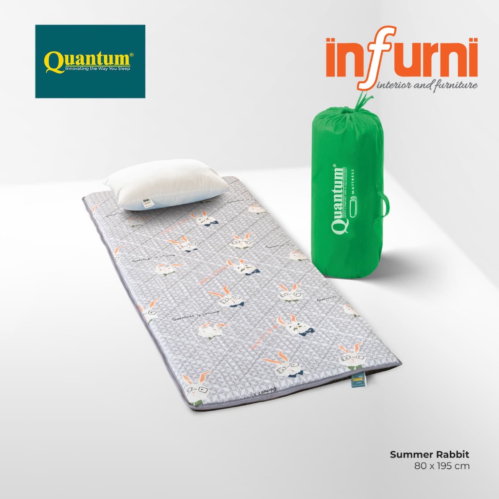 Travel Bed / Kasur Lantai / Kasur Lipat / Kasur Gulung Quantum 100x195 KHUSUS LUAR KOTA