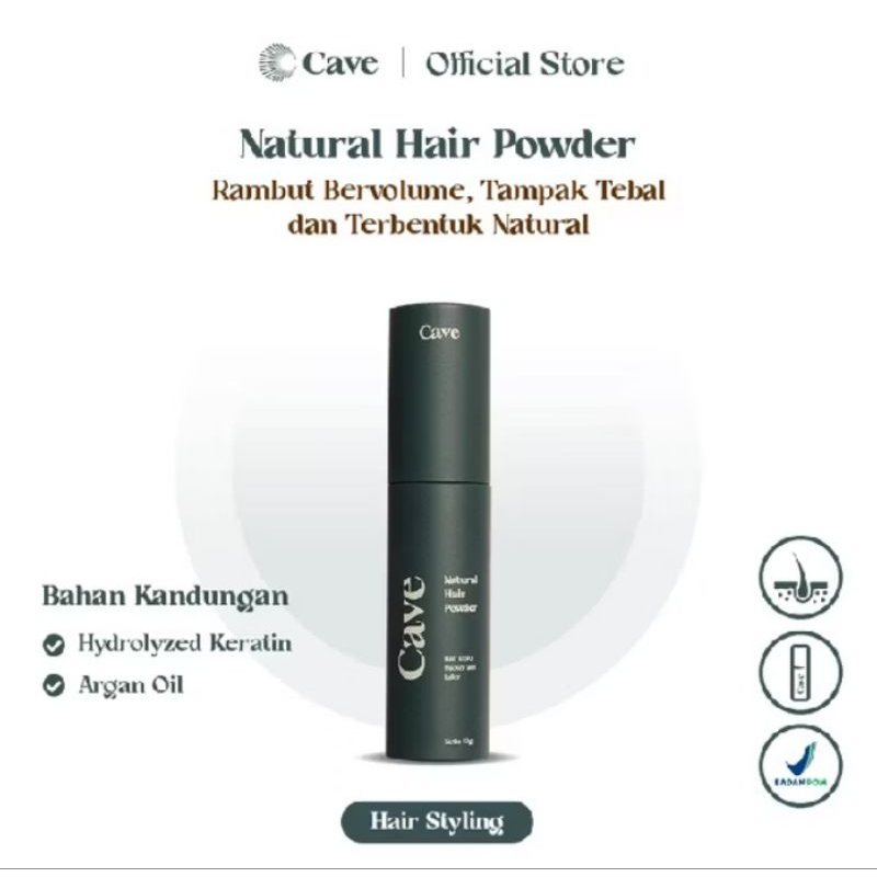 Cave Natural Hair Powder 10 gr - Bedak Styling Rambut