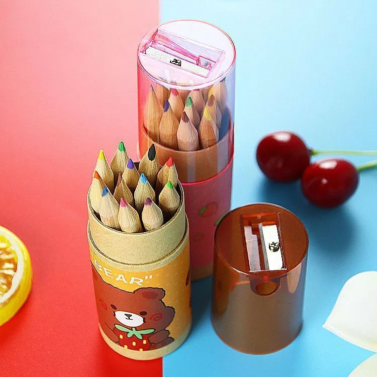 

Pensil Warna 1 Set Peraut 12 In 1 Kemasan Tabung Kecil / Coloring Pensil