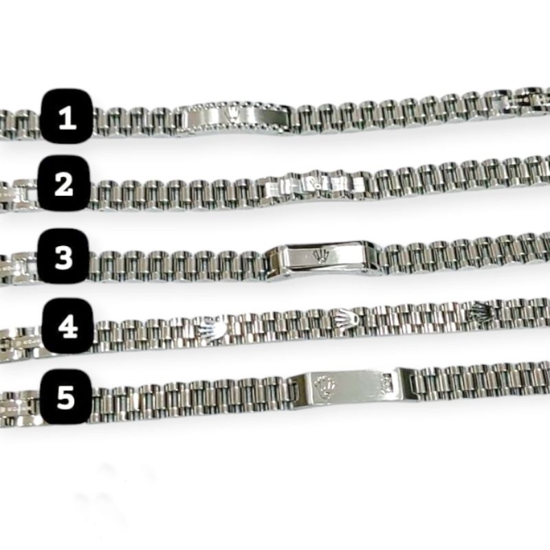 Gelang Tangan Pria wanita Rantai Silver Perak Stainless